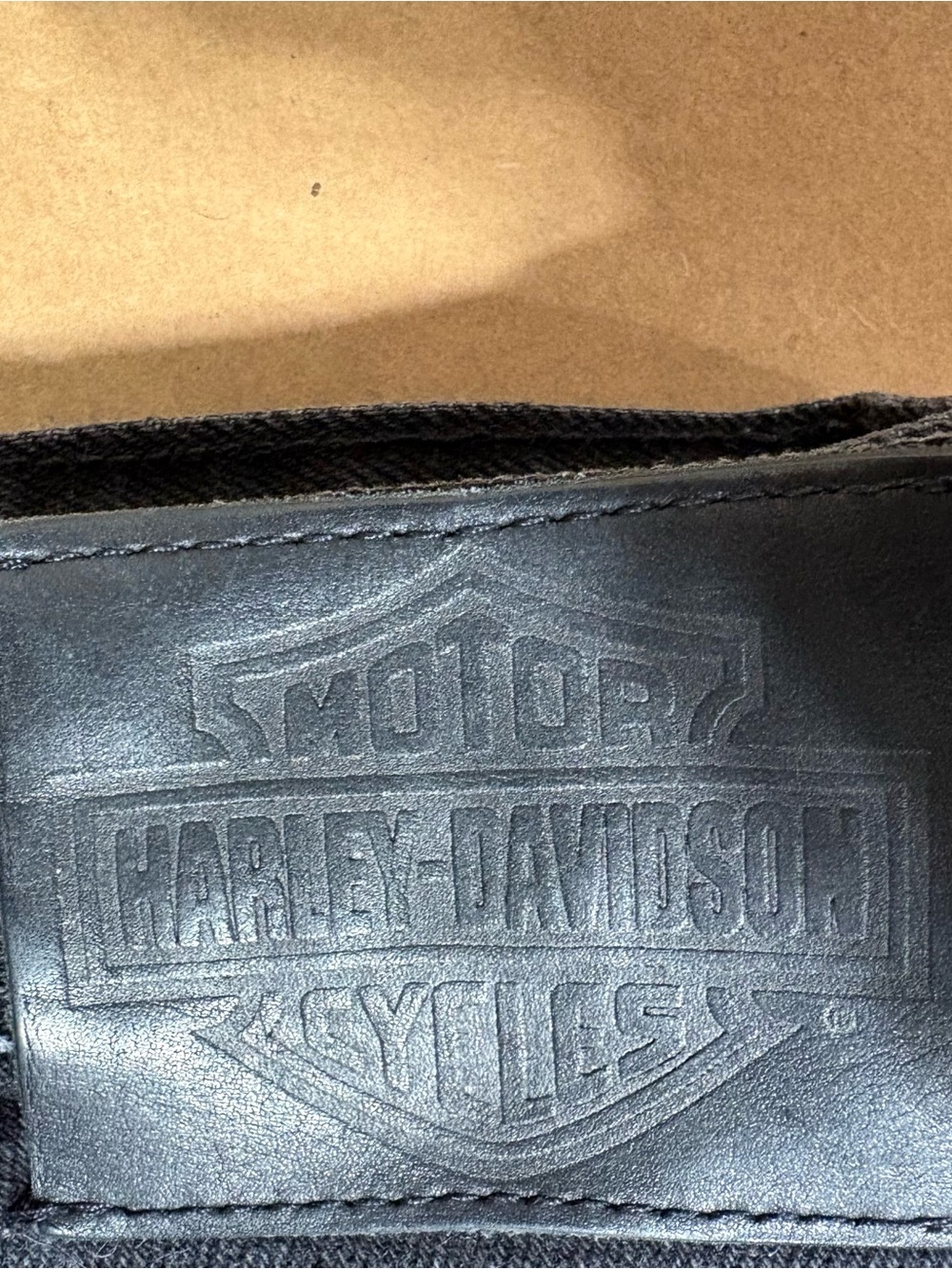 Retro 2008 Harley Davidson Genuine MotorClothes Black Denim Jeans Mens 40x32 Y2K - Picture 7 of 16